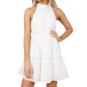Petal and Pup Raffael High Neck Mini Dress Lace NWT Size Large 100% cotton